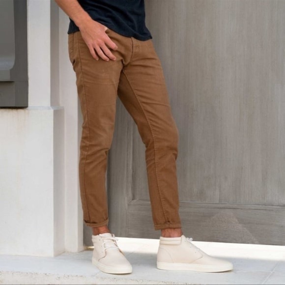 Nisolo Cortez Mid Top Leather Men’s Sneaker Bone Gum Size 8 - Picture 3 of 8